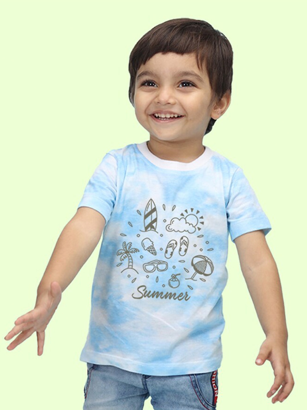 

NUSYL Kids Printed T-shirt, Blue