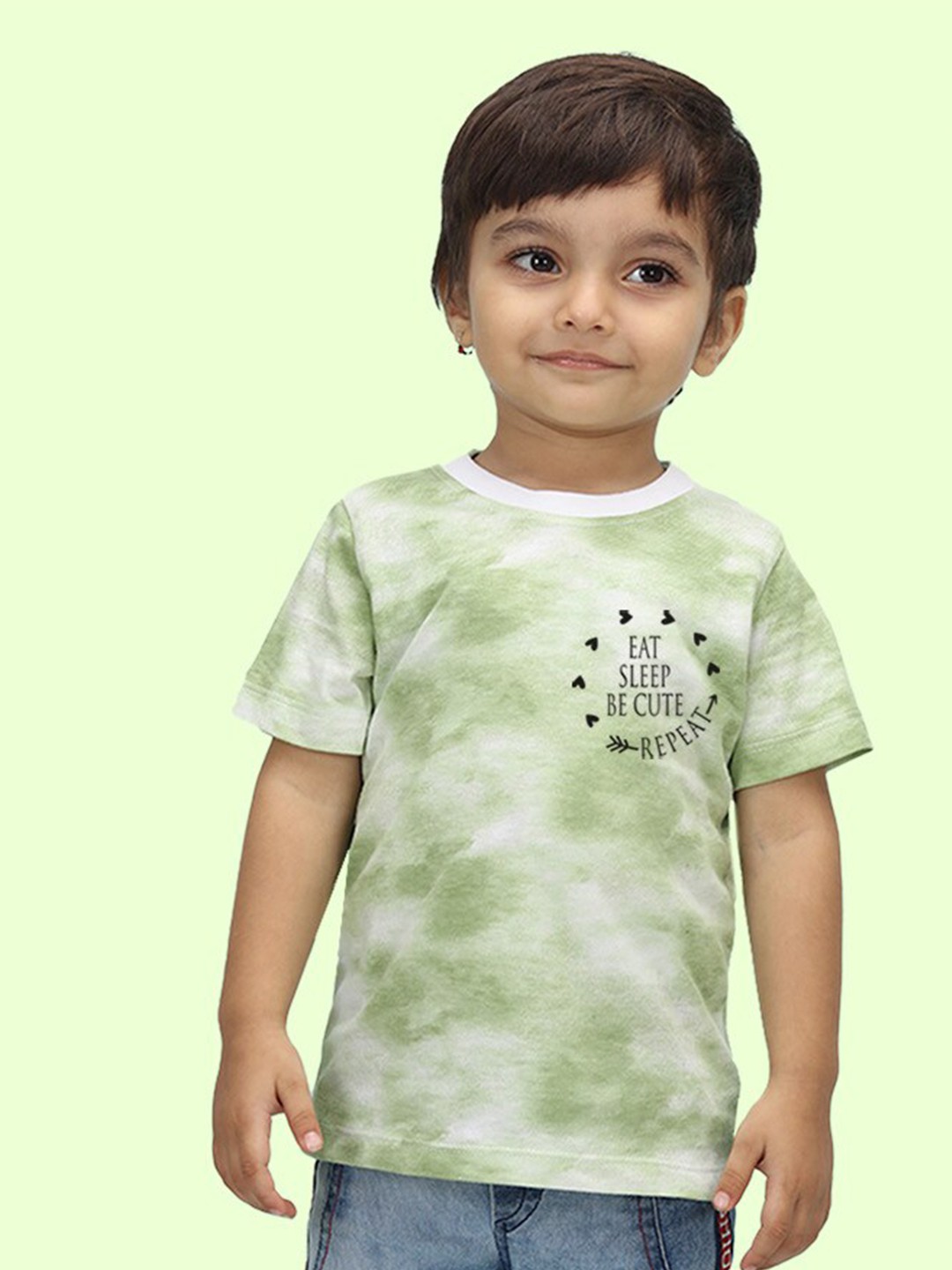 

NUSYL Kids Typography Printed T-shirt, Green