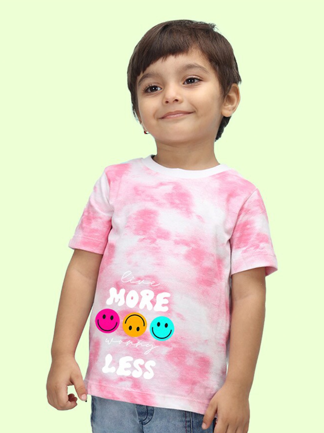 

NUSYL Kids Typography Printed T-shirt, Pink