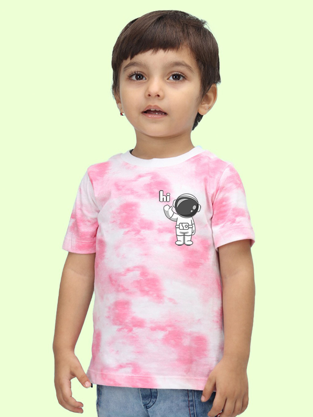 

NUSYL Kids Printed T-shirt, Pink