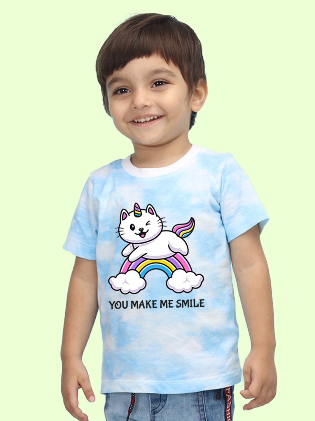 

NUSYL Kids Printed T-shirt, Blue