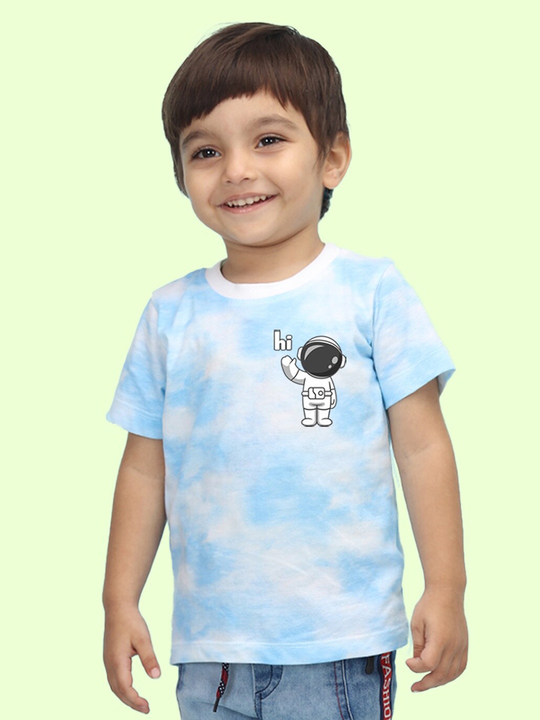 

NUSYL Kids Tie and Dye Printed T-shirt, Blue