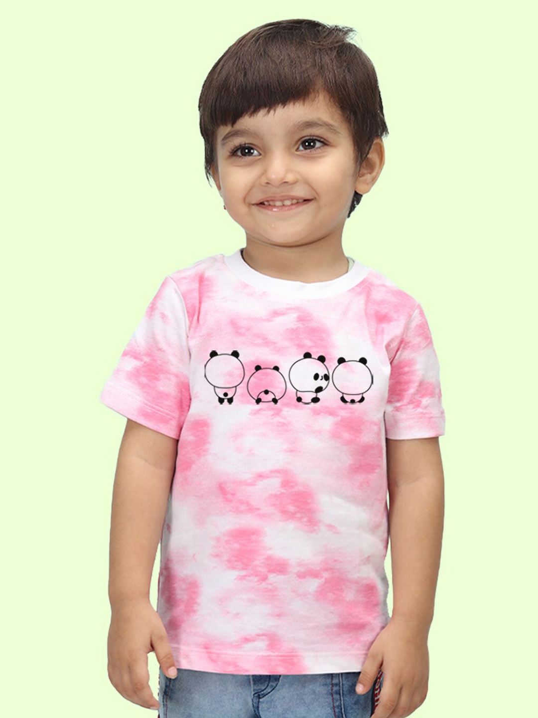 

NUSYL Kids Tie & Dye Printed T-shirt, Pink