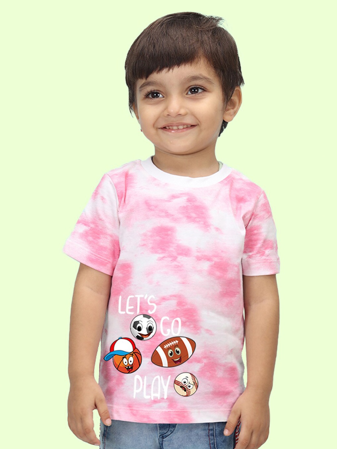 

NUSYL Kids Tie & Dye Printed T-shirt, Pink