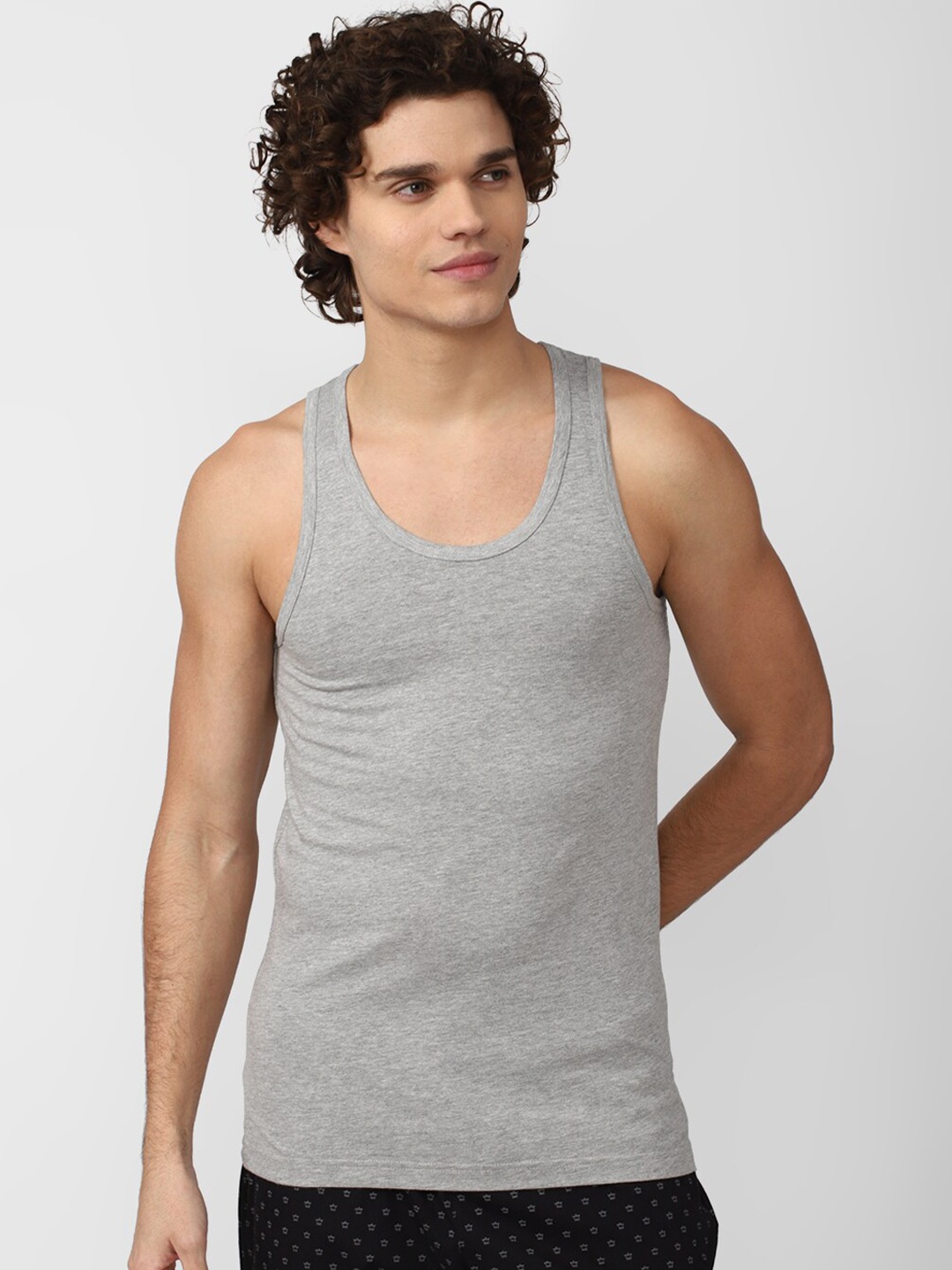 

Peter England Men Pure Cotton Innerwear Vest, Grey