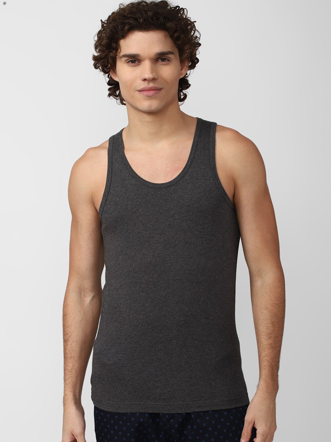 

Peter England Men Pure Cotton Innerwear Vests, Grey