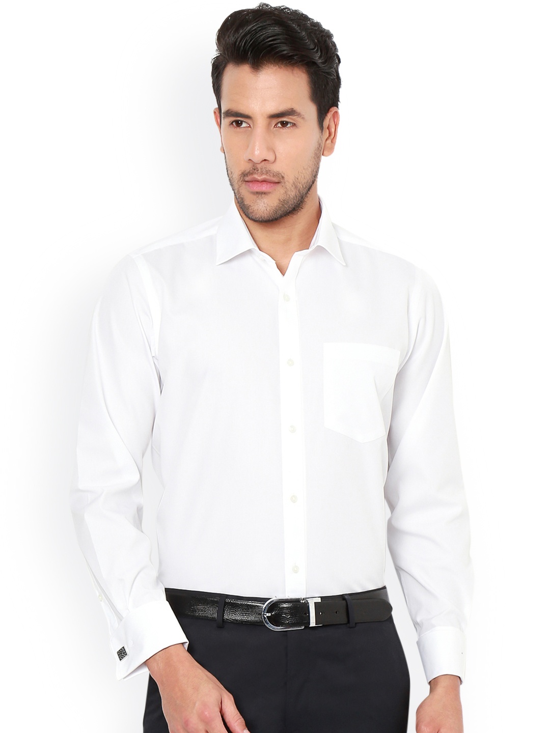 

Van Heusen Men White Regular Fit Solid Formal Shirt