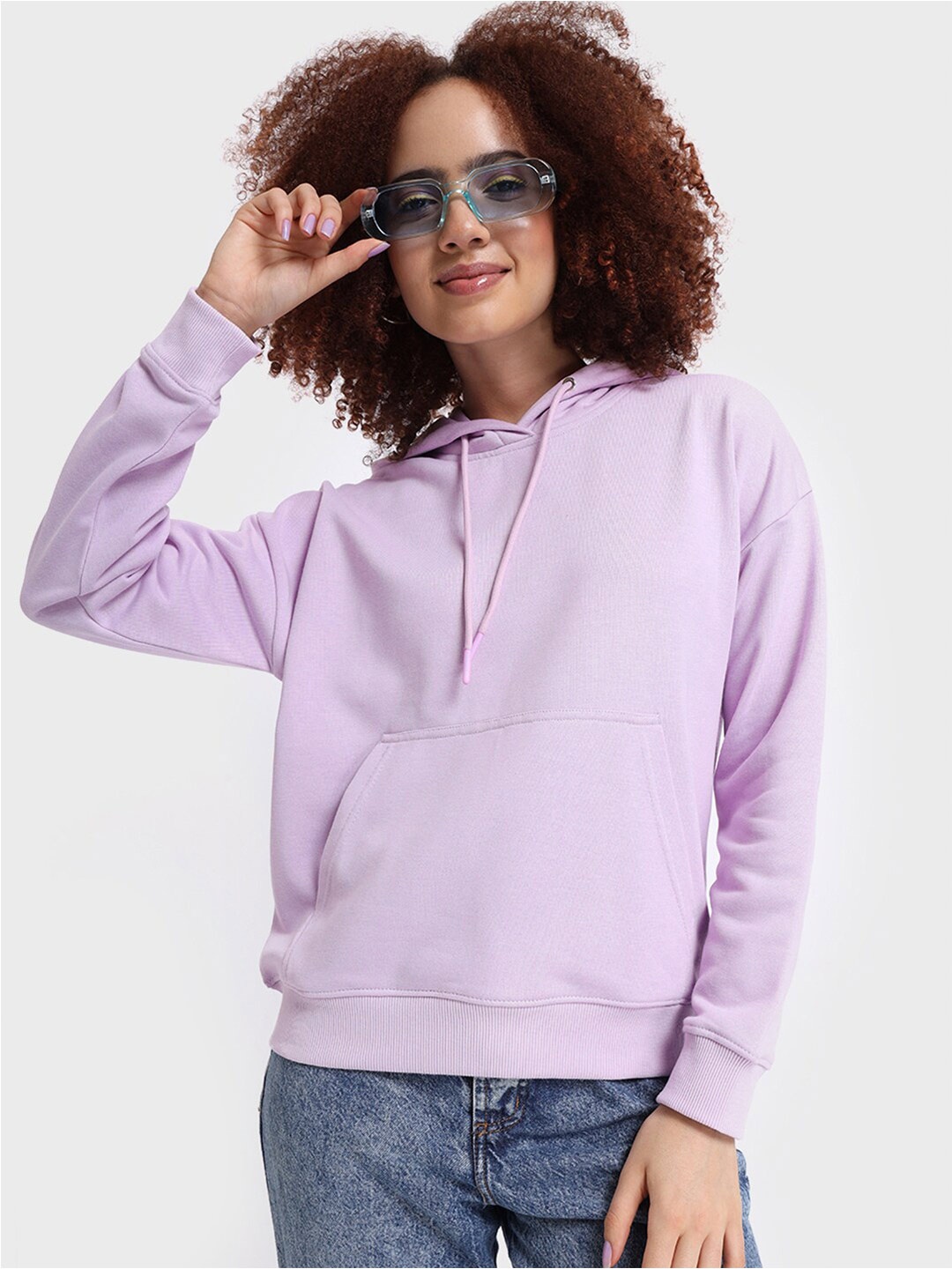 

Bewakoof Women Oversized Hoodie, Purple