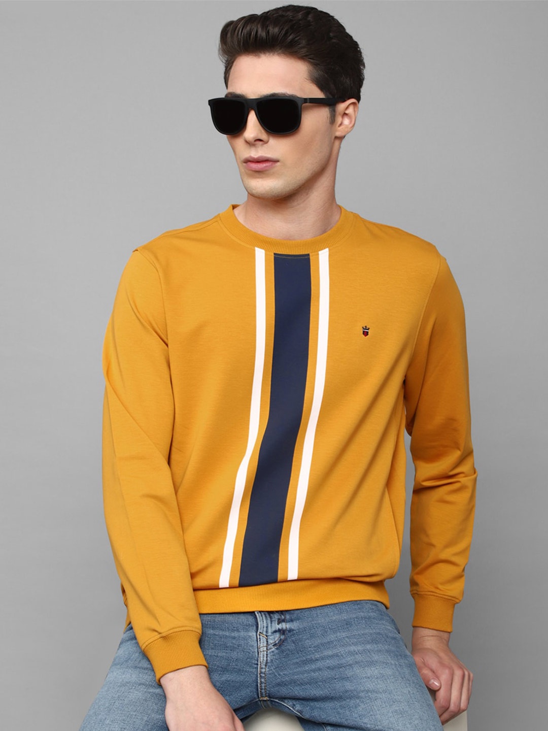 

Louis Philippe Sport Men Colourblocked Sweatshirt, Yellow