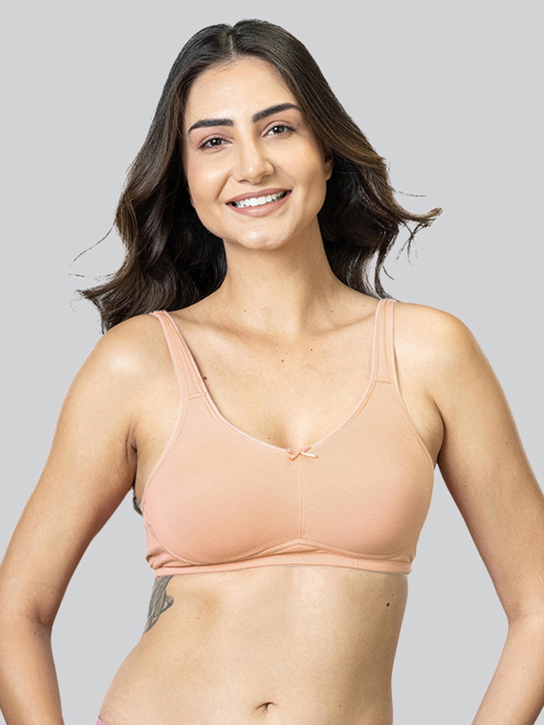 

LYRA Underwired Anti Bacterial Cotton Bra, Beige