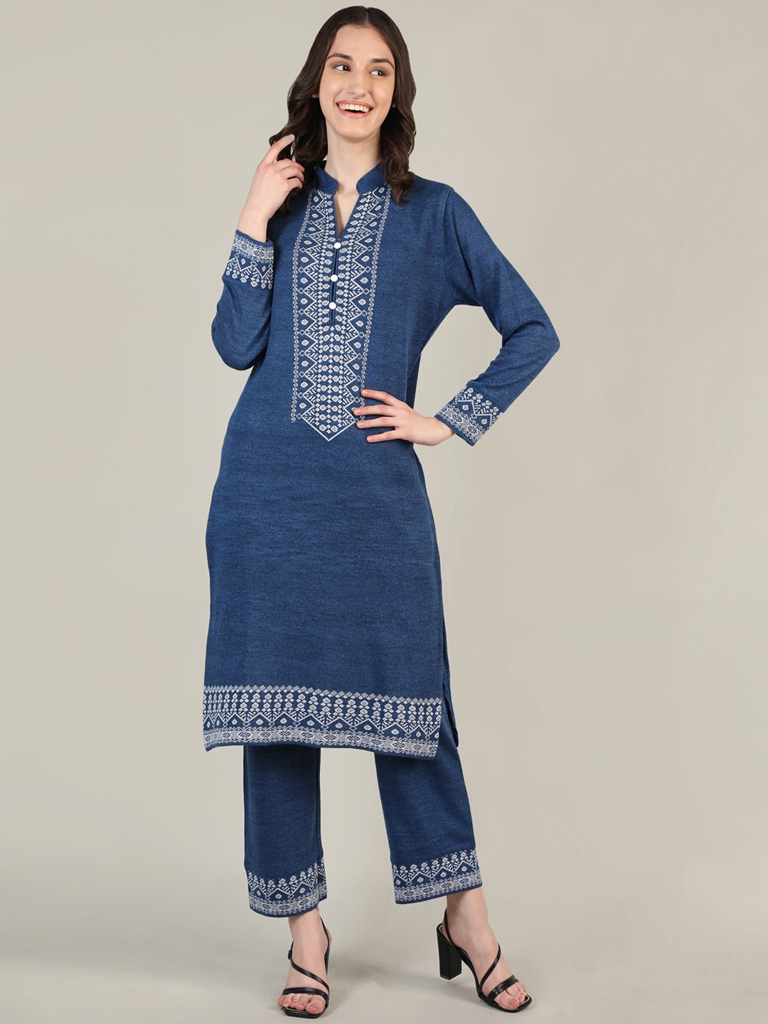 

MIKHAD Women Blue Kurta with Trousers