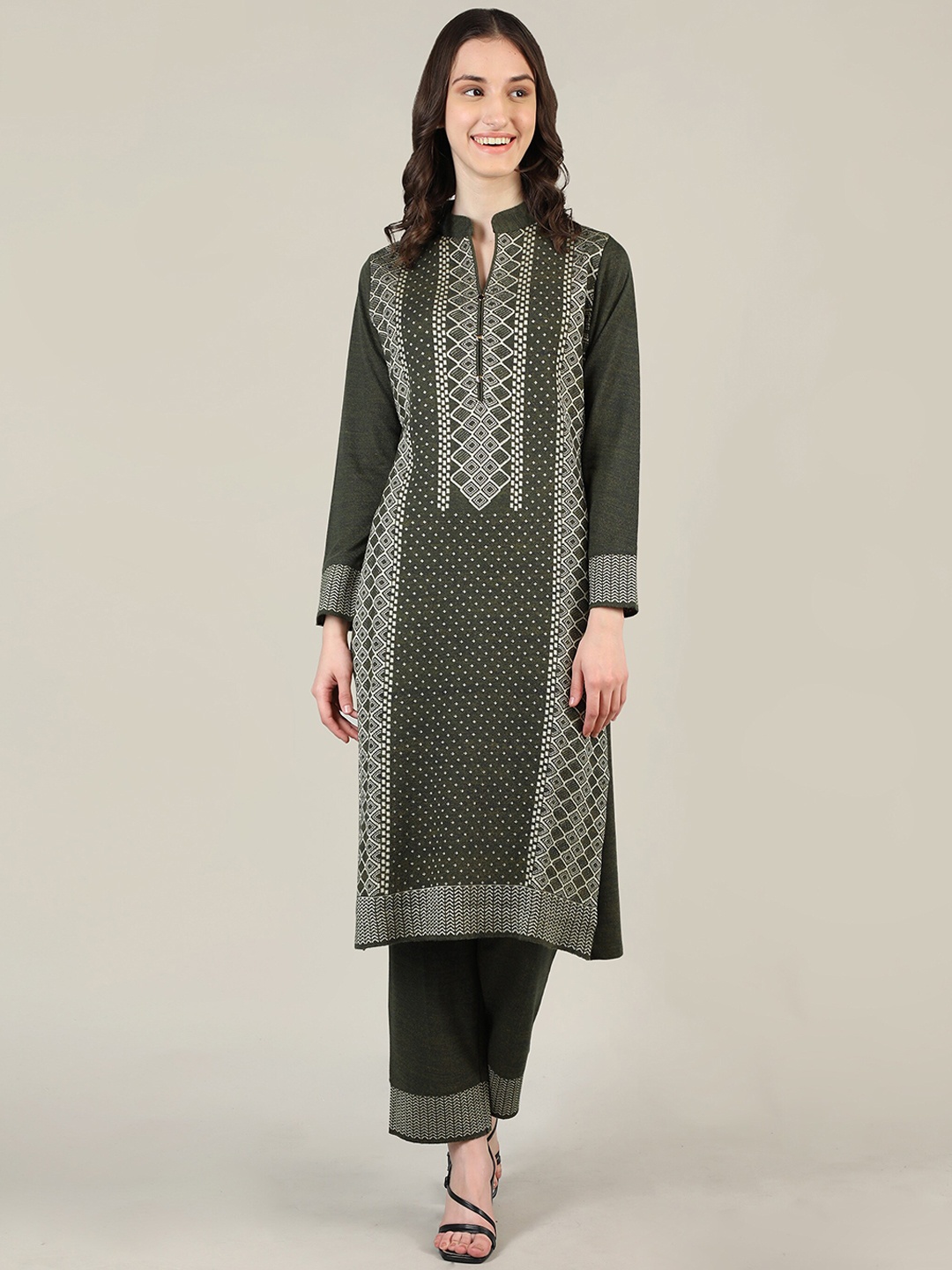 

MIKHAD Kurta with Trousers, Olive