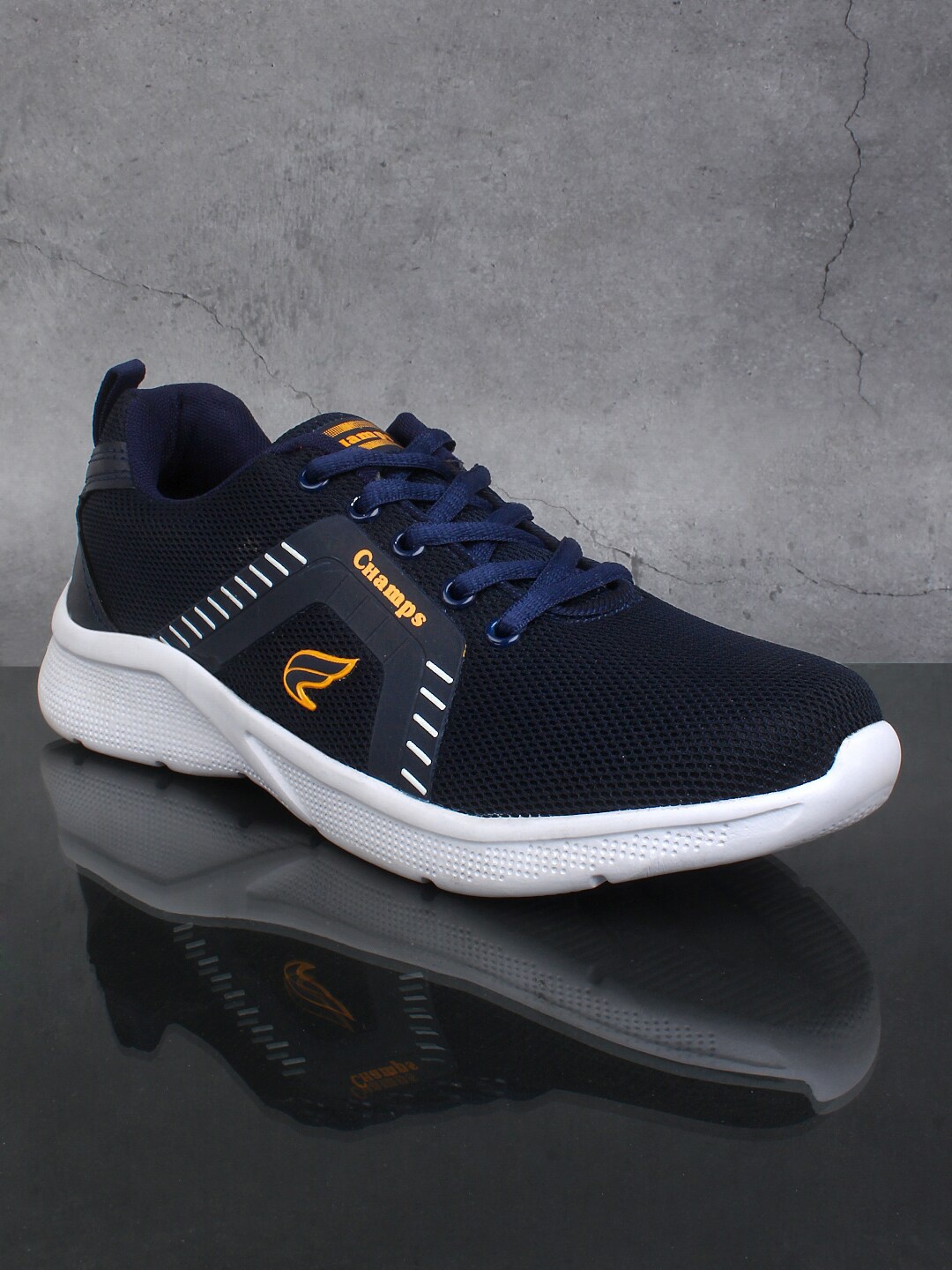 

Champs Men Mesh Running Non-Marking Shoes, Navy blue