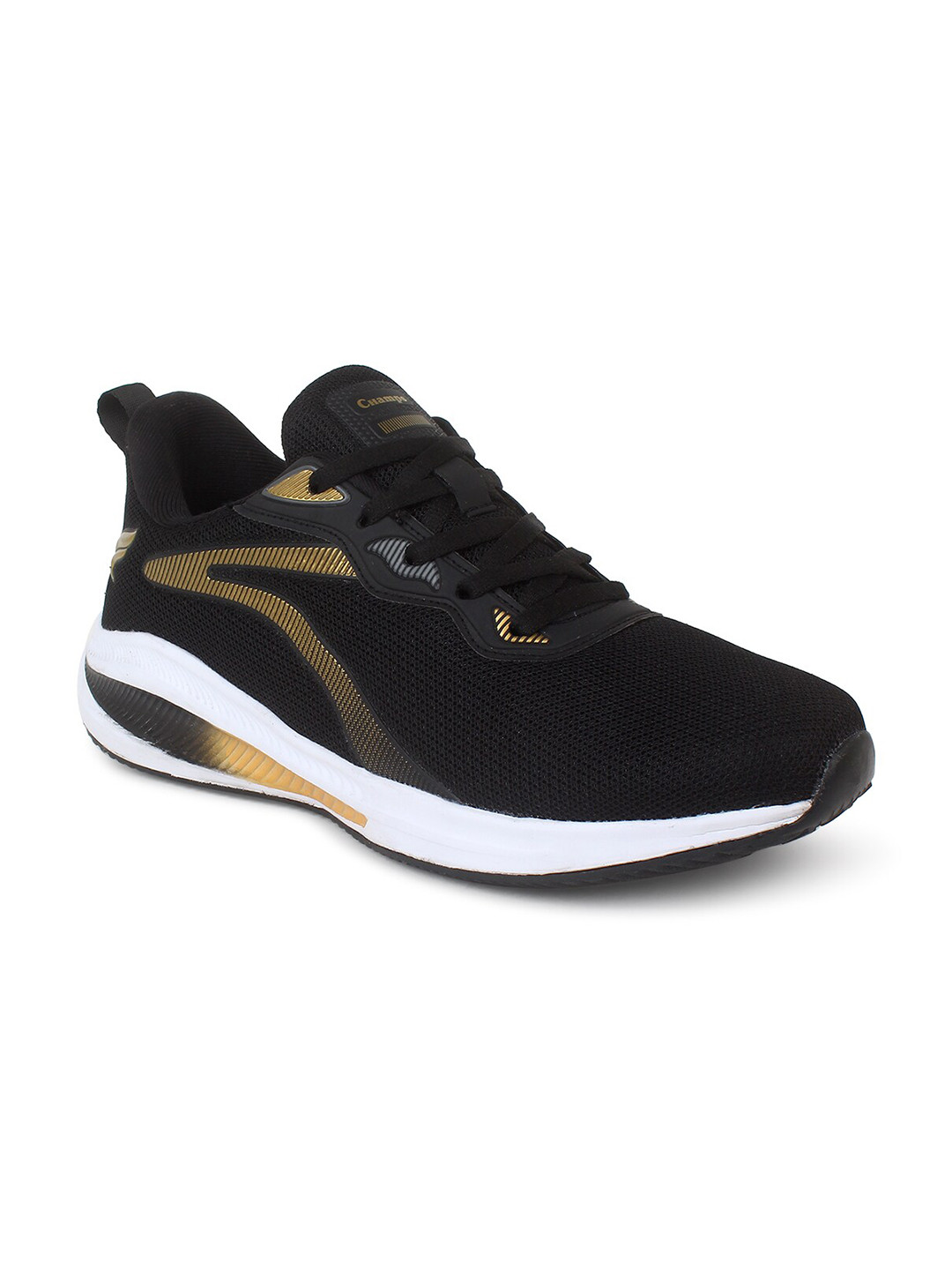 

Champs Men Mesh Running Non-Marking Shoes, Black