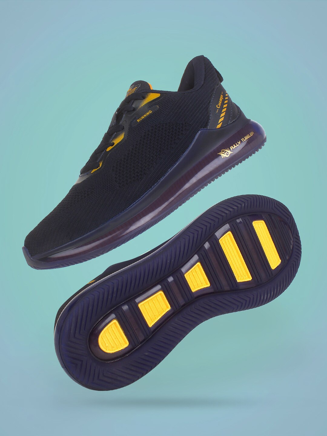 

Champs Men Mesh Running Non-Marking Shoes, Navy blue