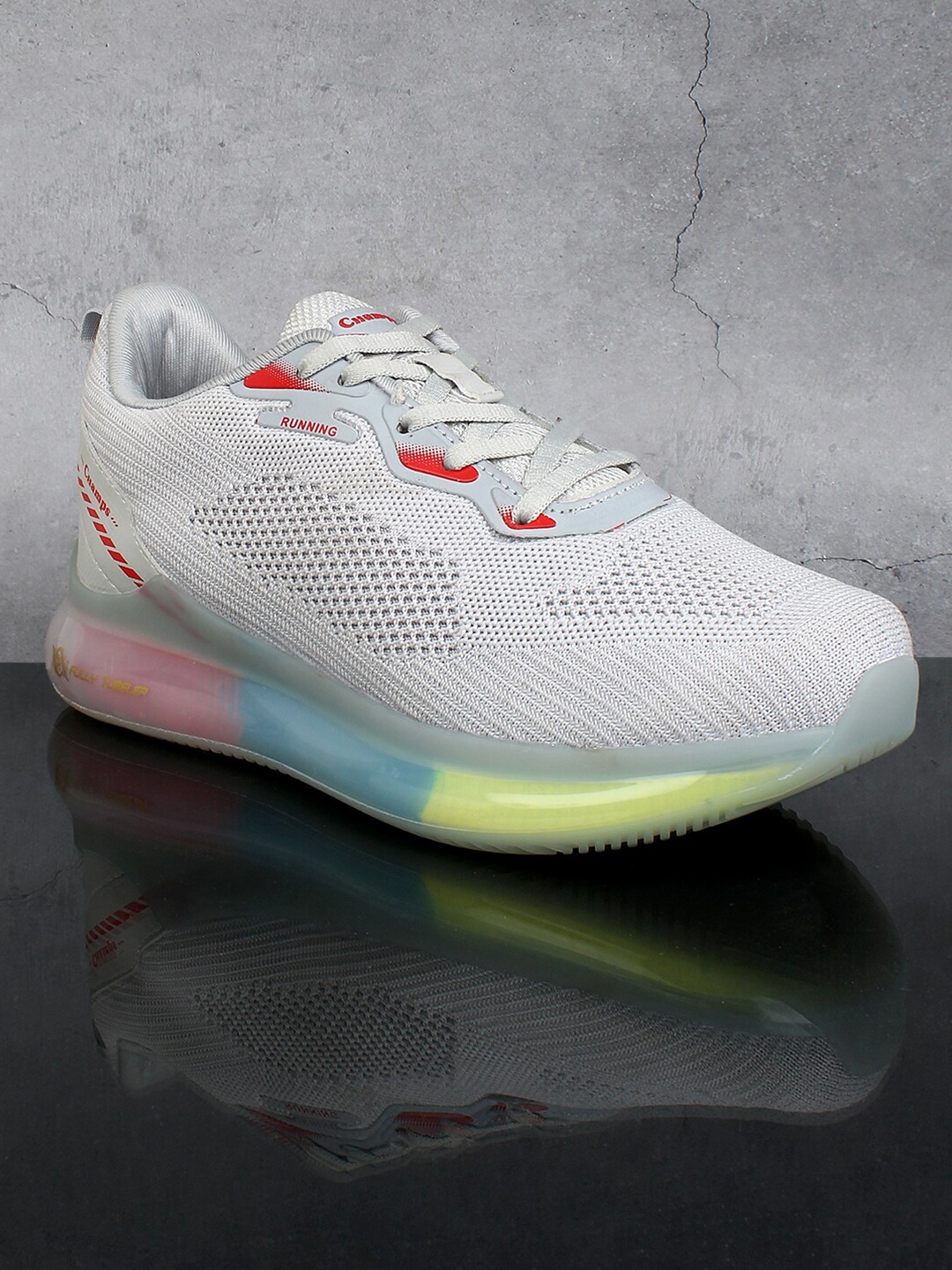 

Champs Men Mesh Running Non-Marking Shoes, Grey