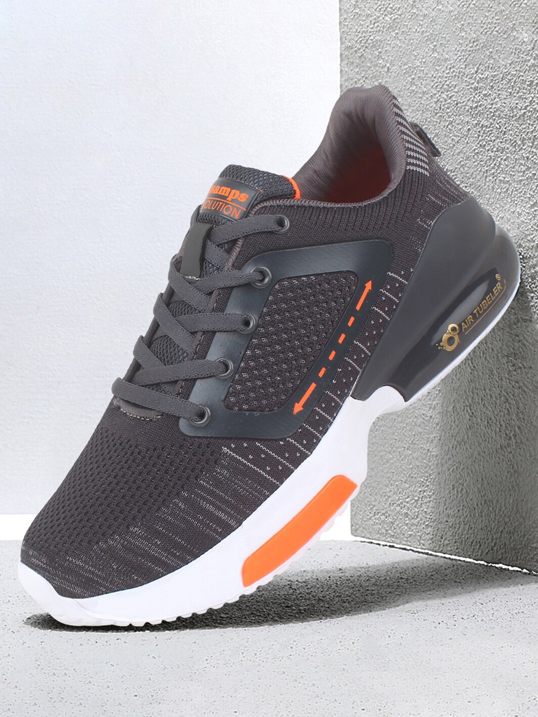 

Champs Men Mesh Running Non-Marking Shoes, Grey