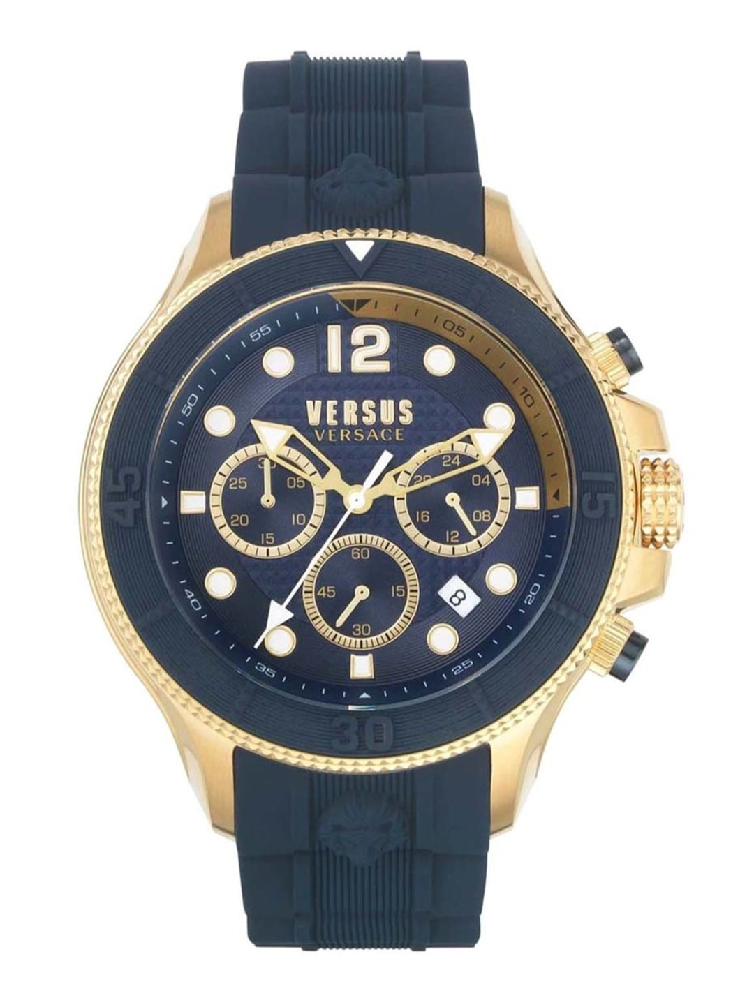 

Versus Men Brass Embellished Dial & Leather Wrap Around Straps Analogue Watch VSPVV0220, Blue
