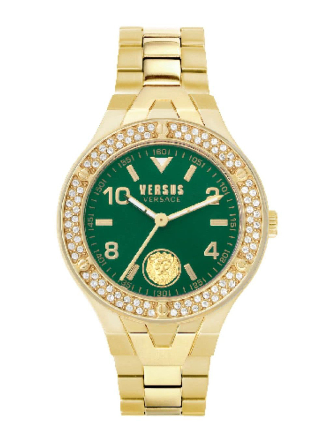 

Versus Women Brass Embellished Dial & Stainless Steel Straps Analogue Watch VSPVO1620, Green