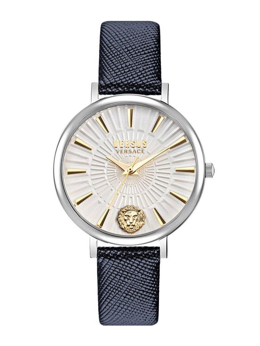 

Versus Women Brass Dial & Leather Straps Analogue Watch VSP1F0121, Navy blue