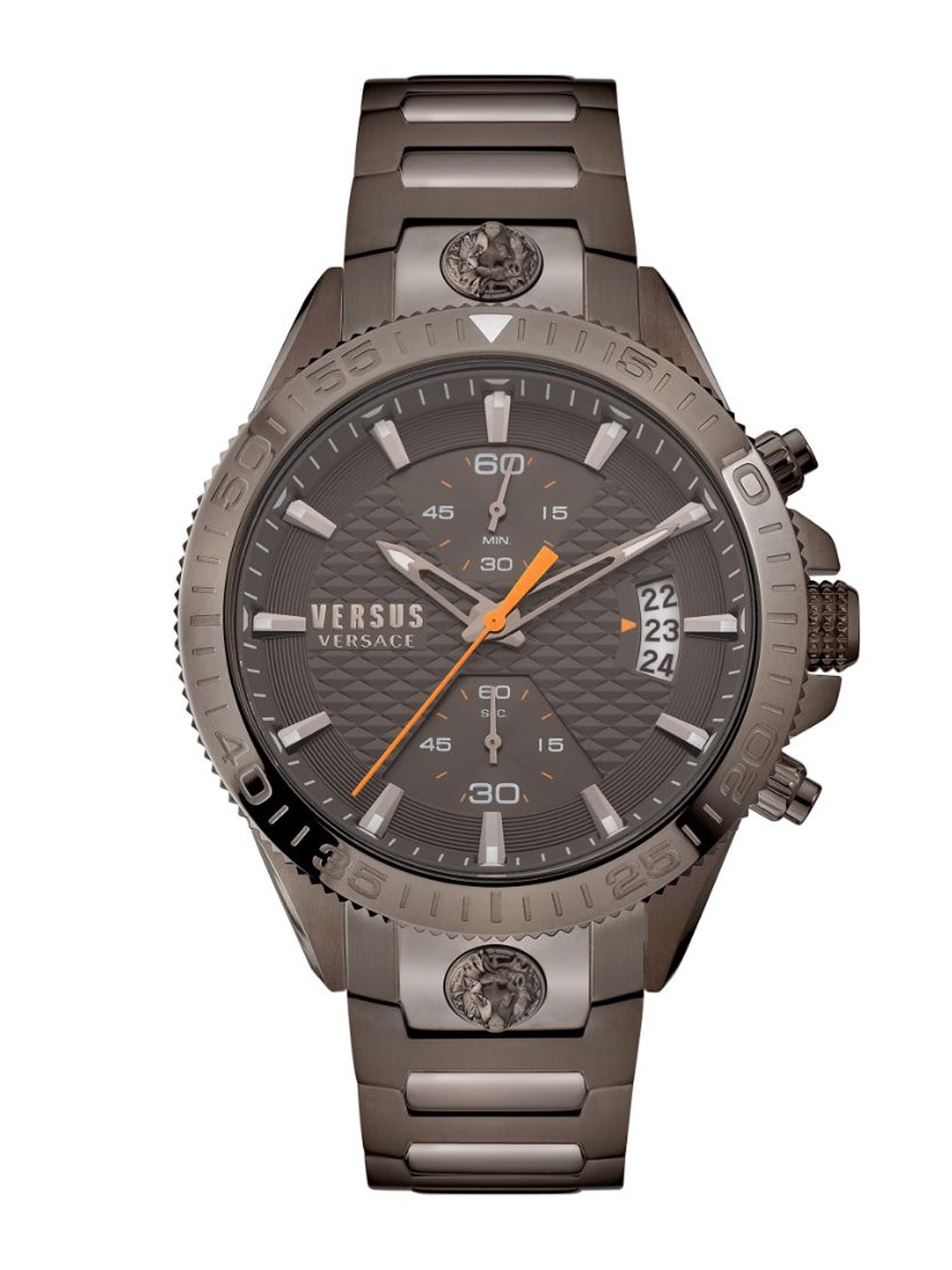 

Versus Men Brown Brass Dial & Brown Stainless Steel Straps Analogue Watch, Grey
