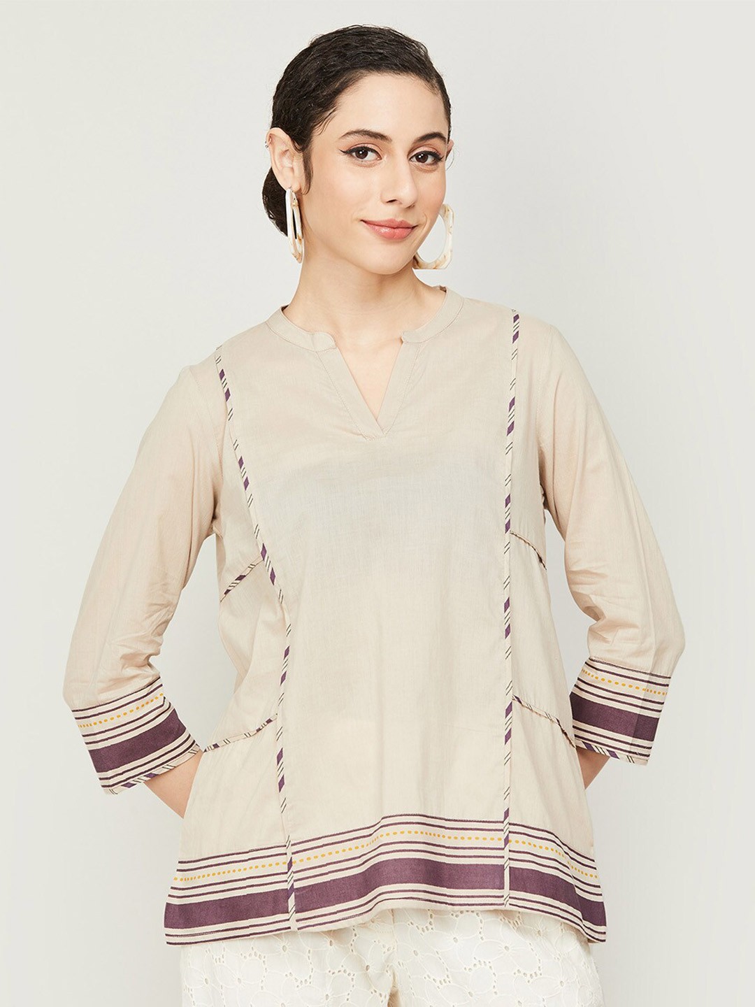 

Melange by Lifestyle Pure Cotton Tunic, Lavender