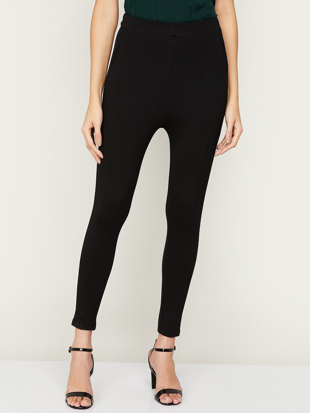 

Ginger by Lifestyle Women High-Rise Trousers, Black