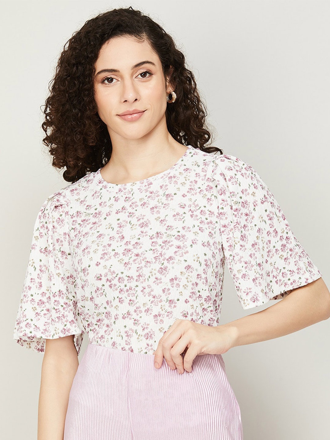 

CODE by Lifestyle Floral Print Top, White