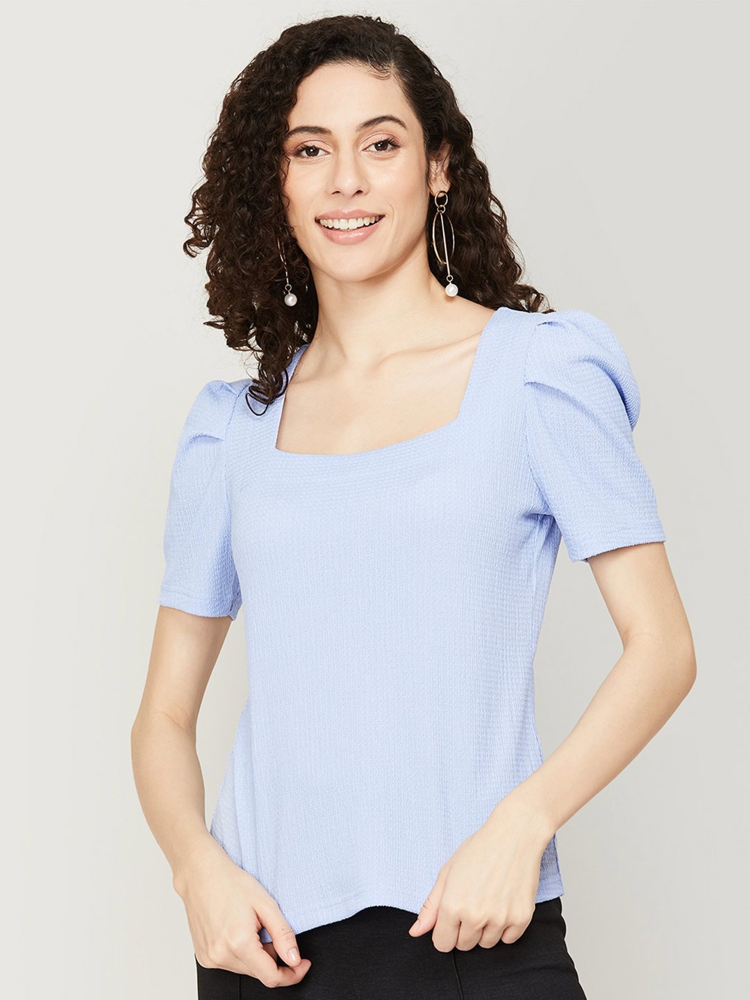 

CODE by Lifestyle Puff Sleeve Top, Lavender