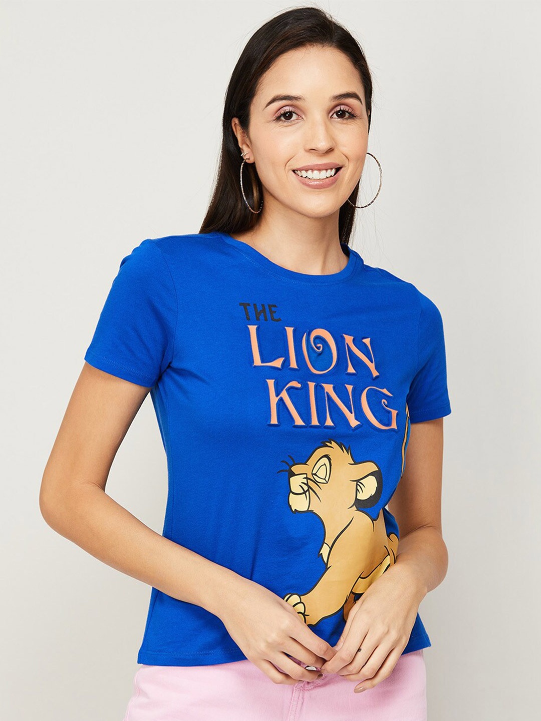 

Ginger by Lifestyle Printed Pure Cotton Top, Blue