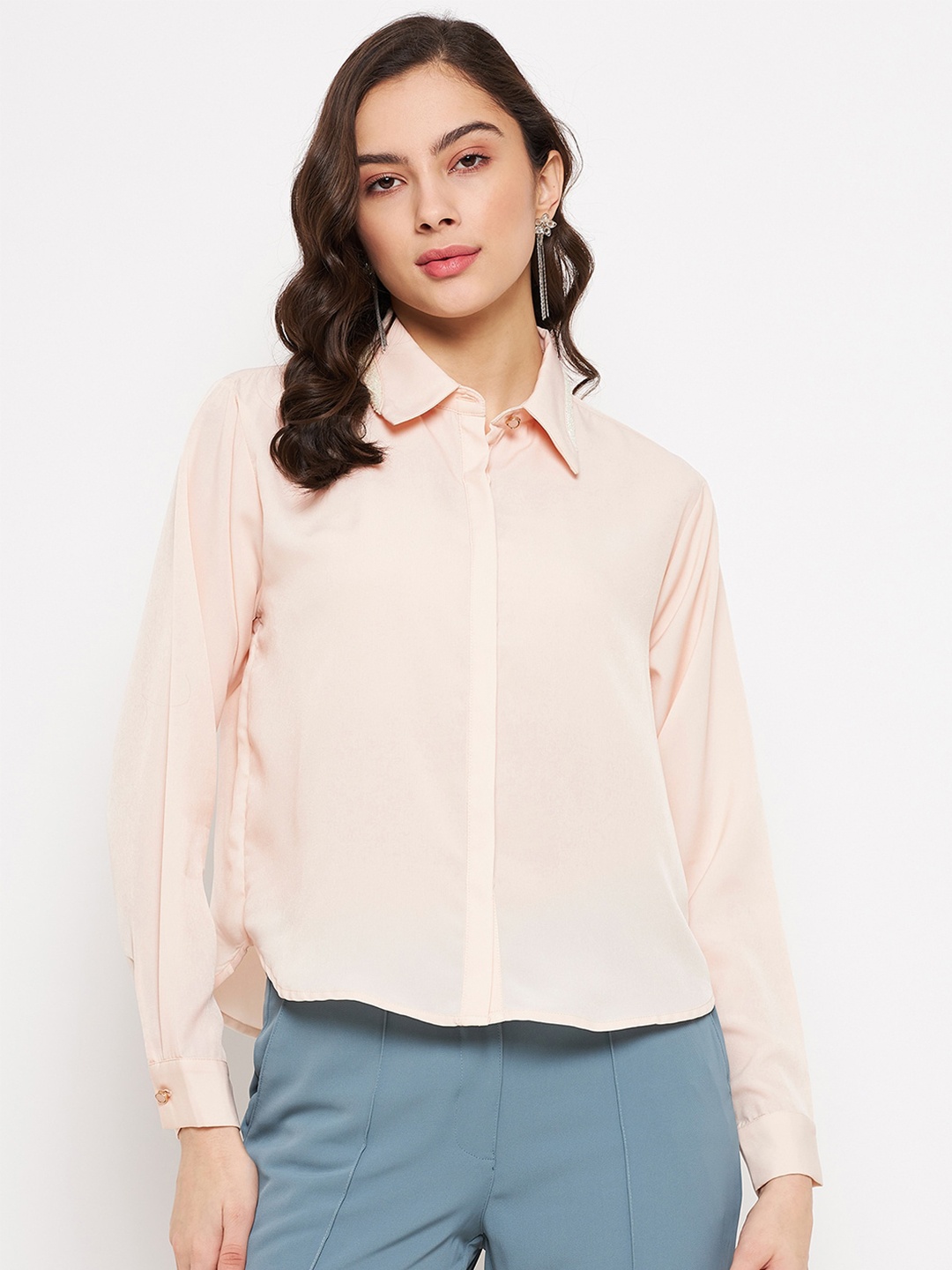 

Madame Women Long Sleeves Casual Shirt, Beige