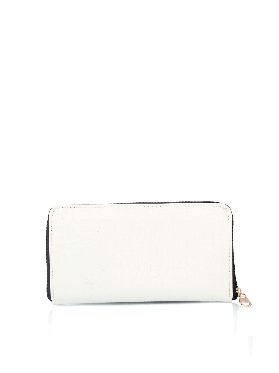 

Style Shoes Women Textured Zip Around Wallet, White