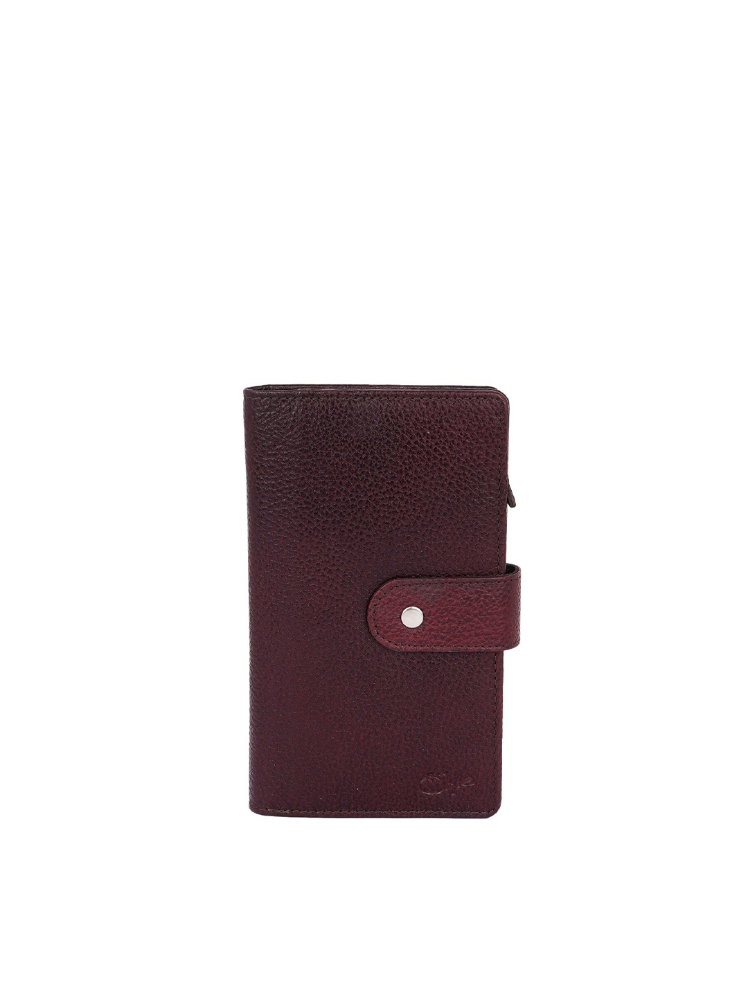 

Style Shoes Women Textured Leather Two Fold Wallet, Brown
