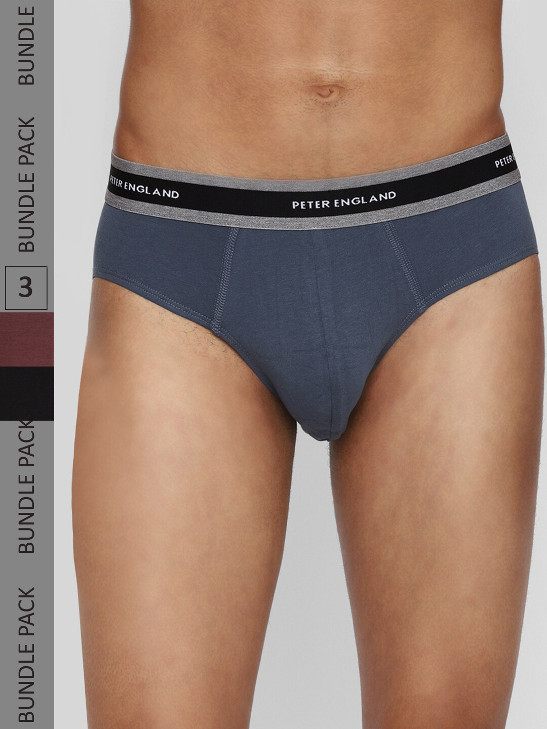 

Peter England Men Pack Of 3 Basic Briefs PEBFMRGB387734, Purple