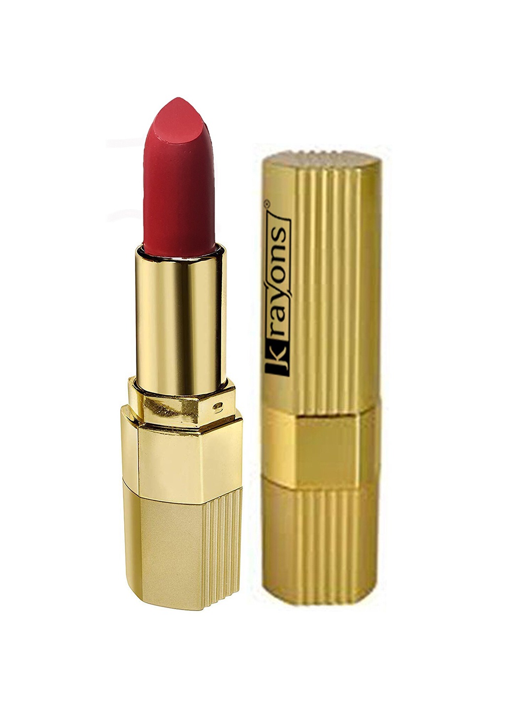 

krayons Desire Matte Highly Pigmented & Long Lasting Lipstick 3.5g - Scarlet Red 303