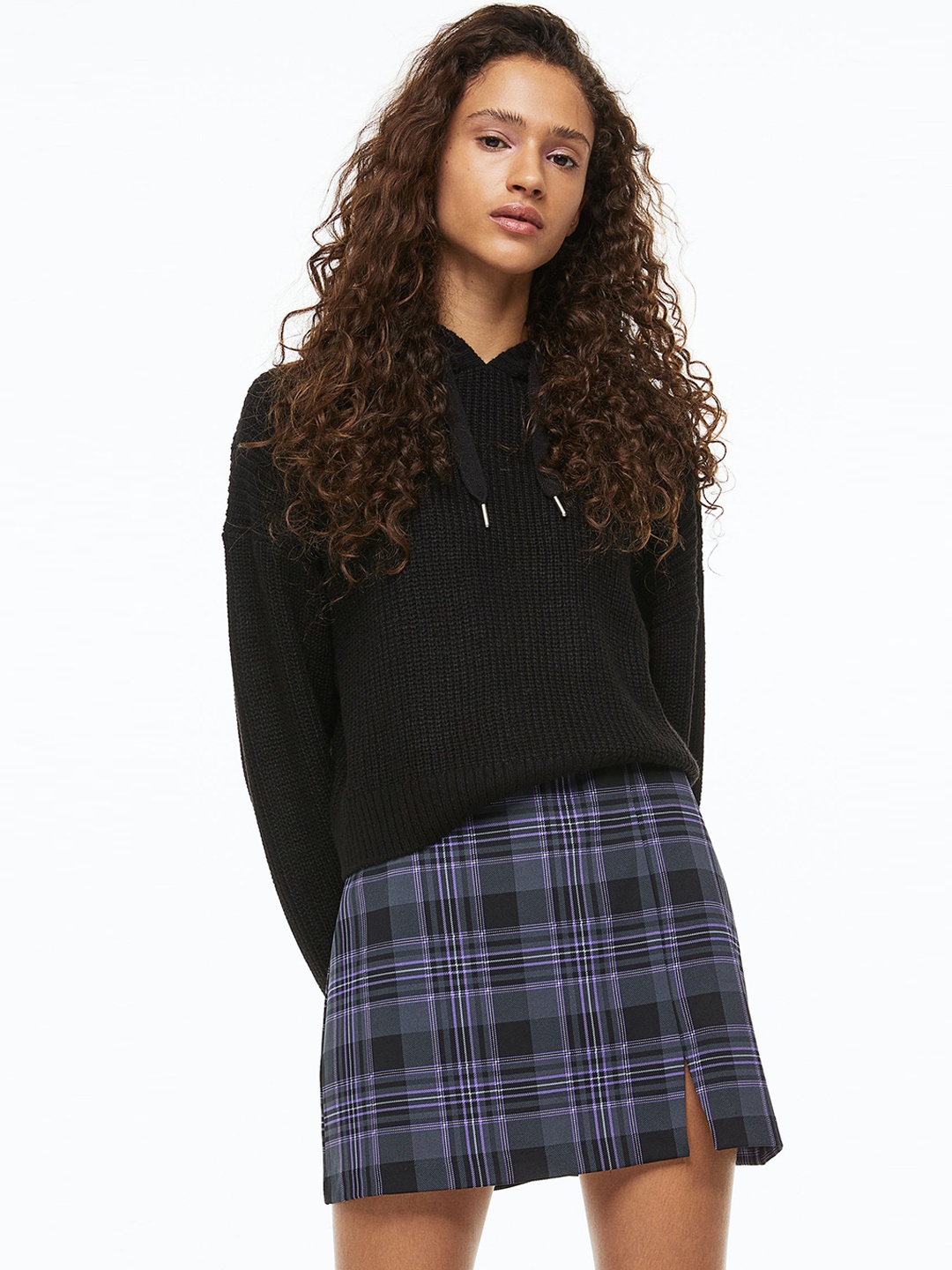 

H&M Checked Mini Short Skirt, Multi