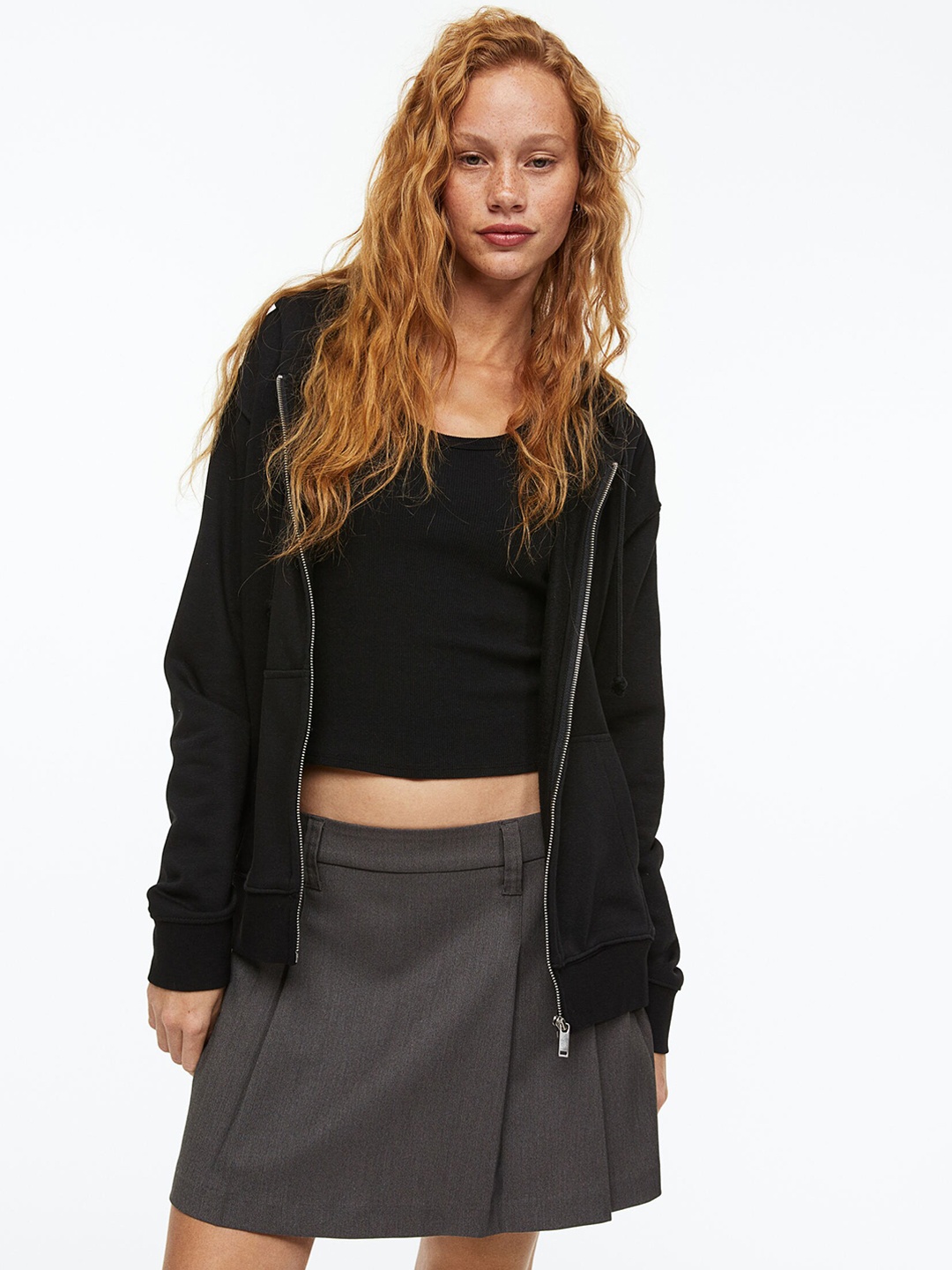 

H&M Mini Skirt, Grey