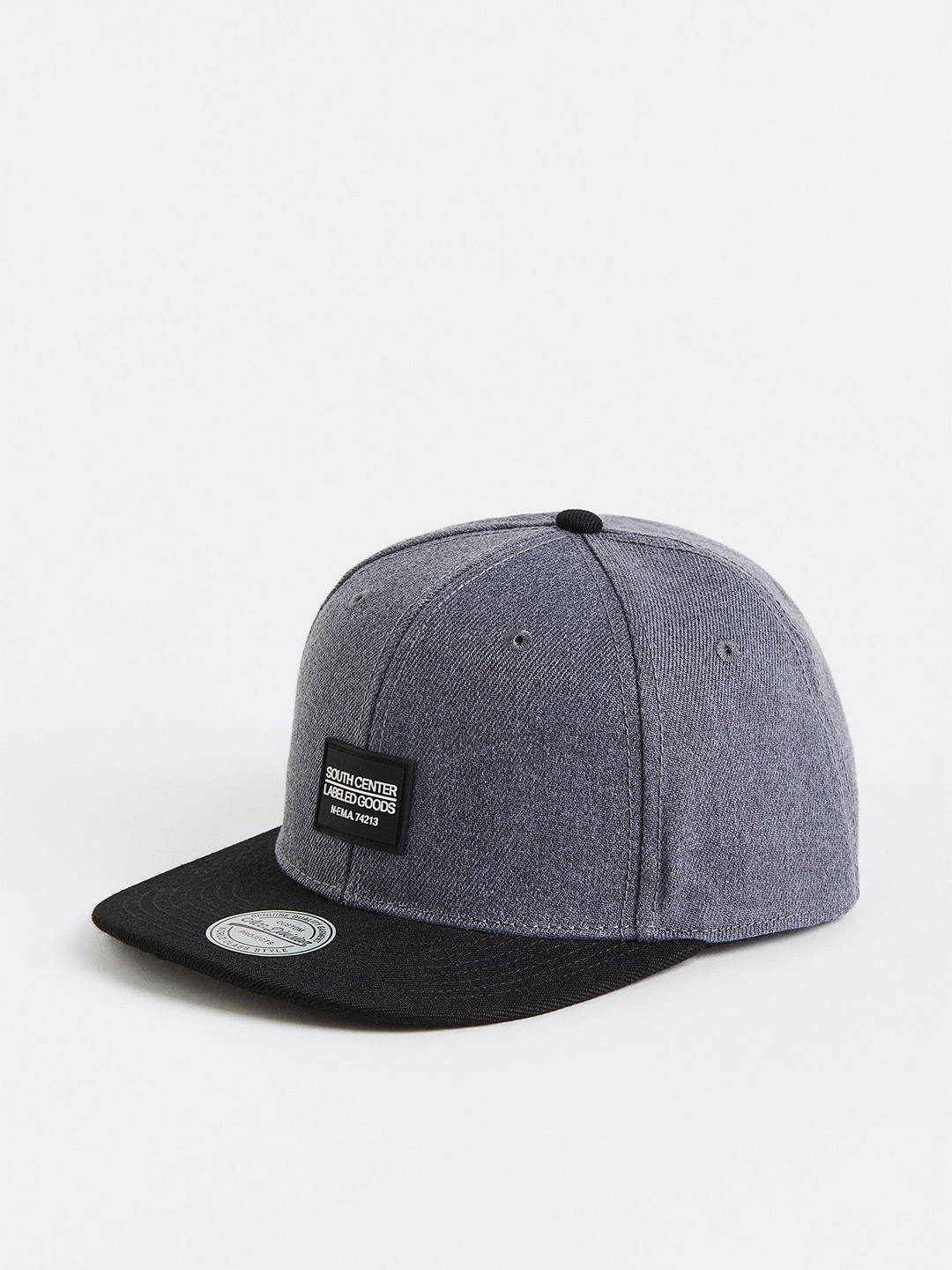 

H&M Men Appliqued Baseball Cap, Grey