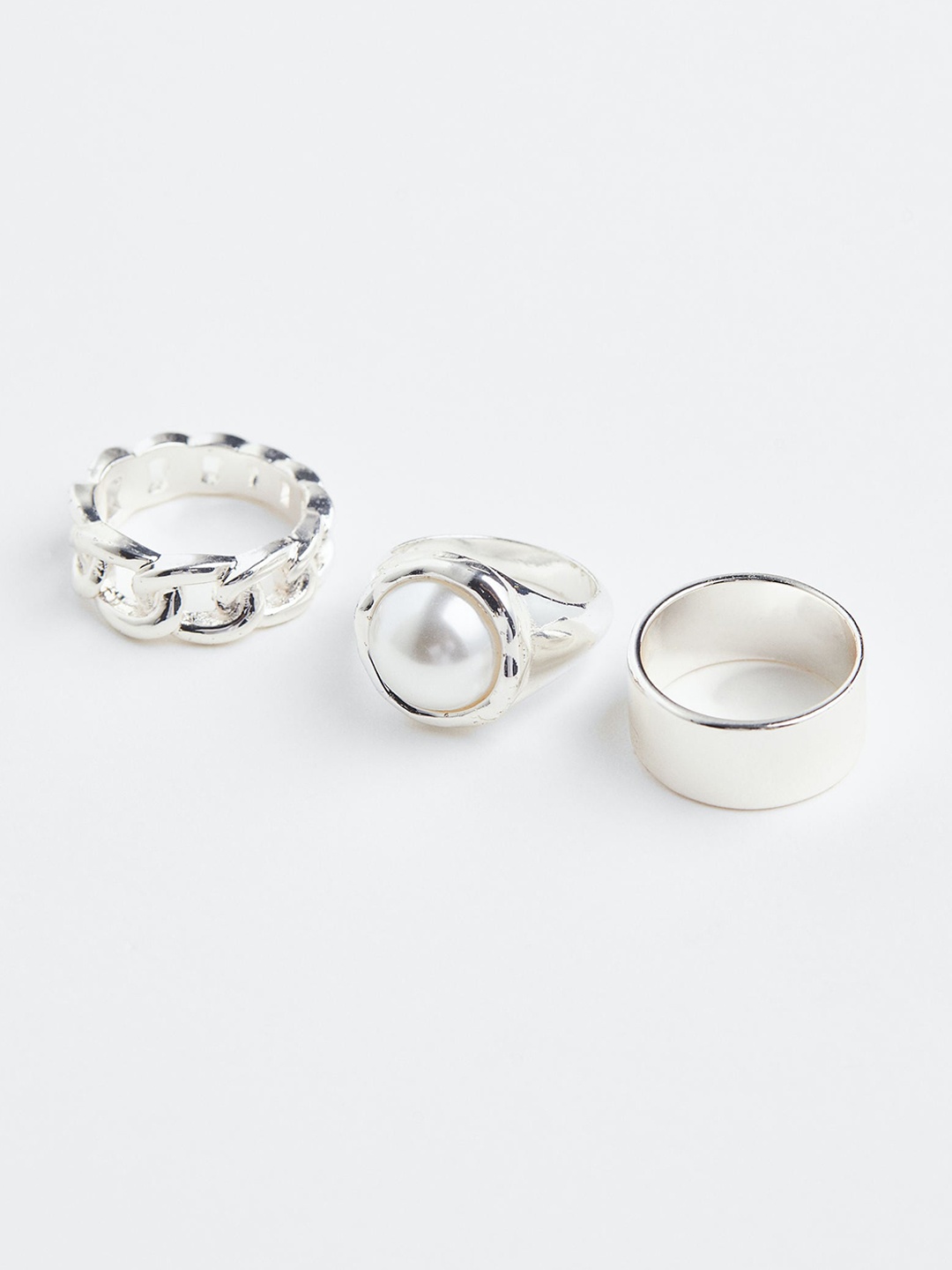

H&M Men 3-Pack Rings, Silver