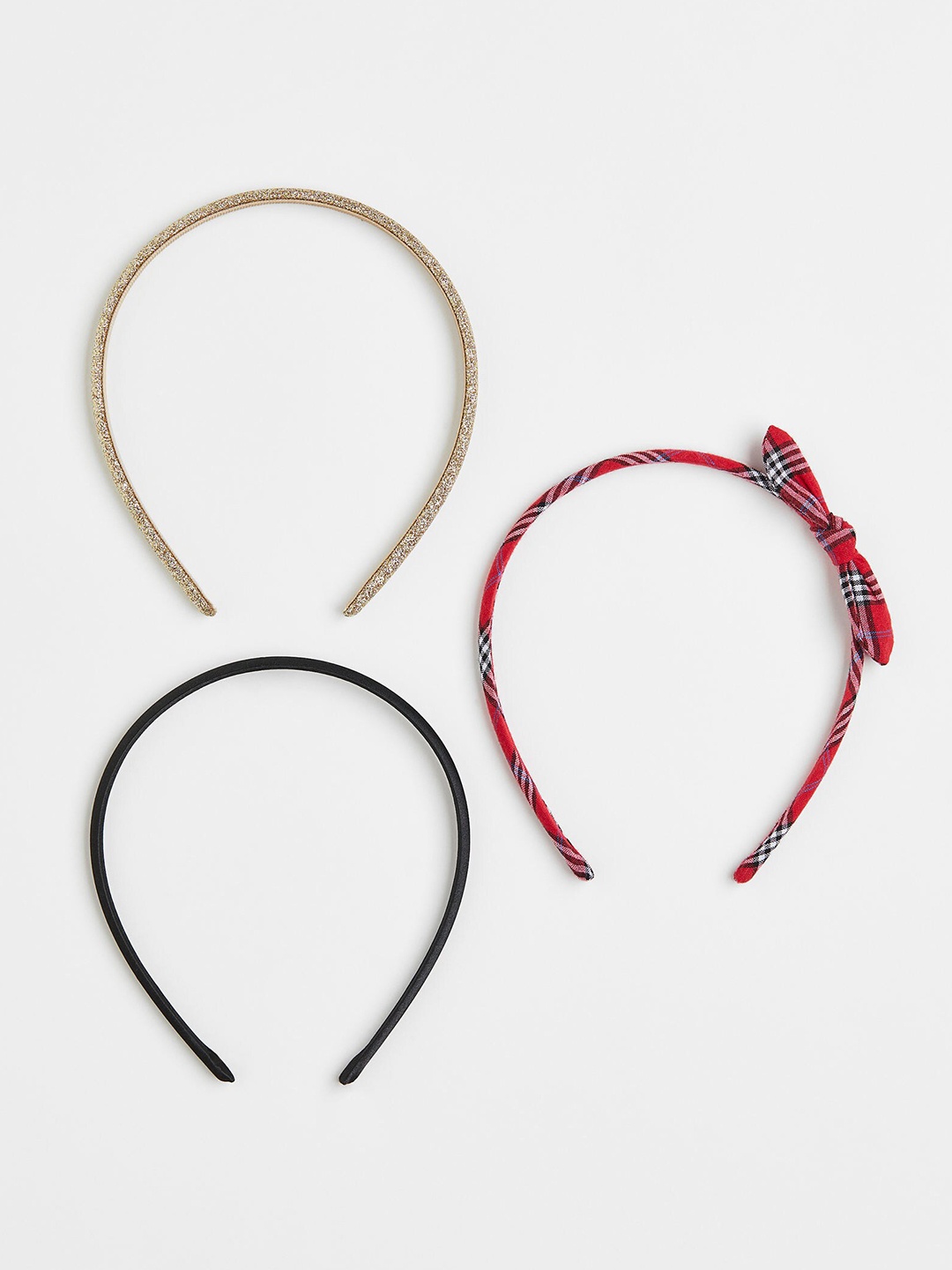 

H&M Girls 3-Pack Alice Bands, Black