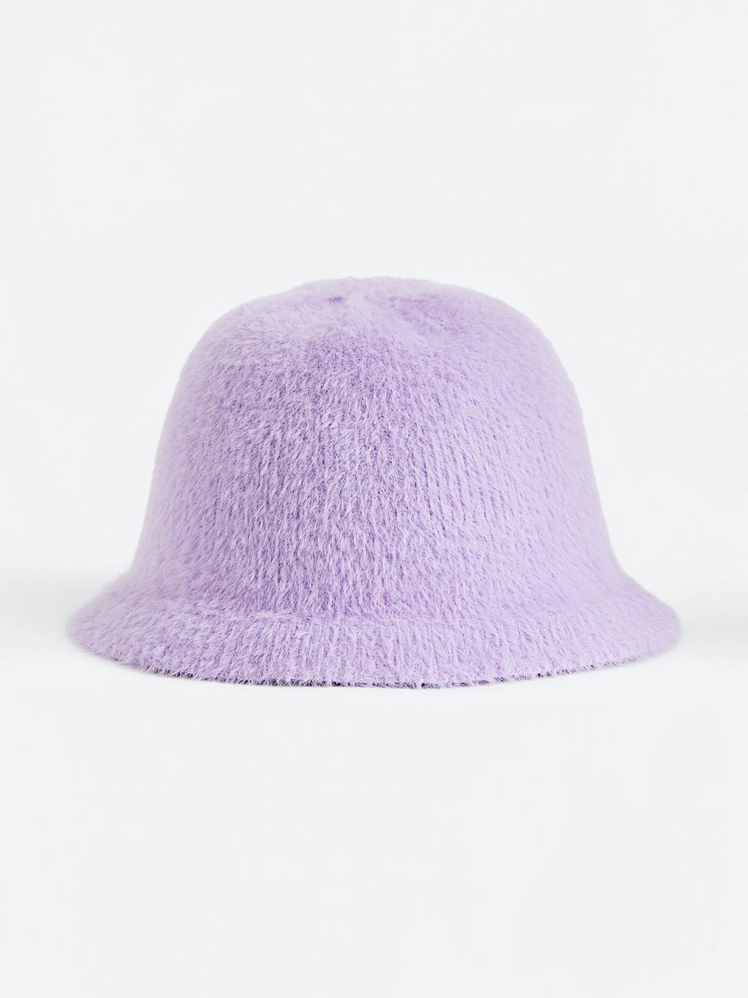 

H&M Girls Fluffy-knit bucket hat, Purple