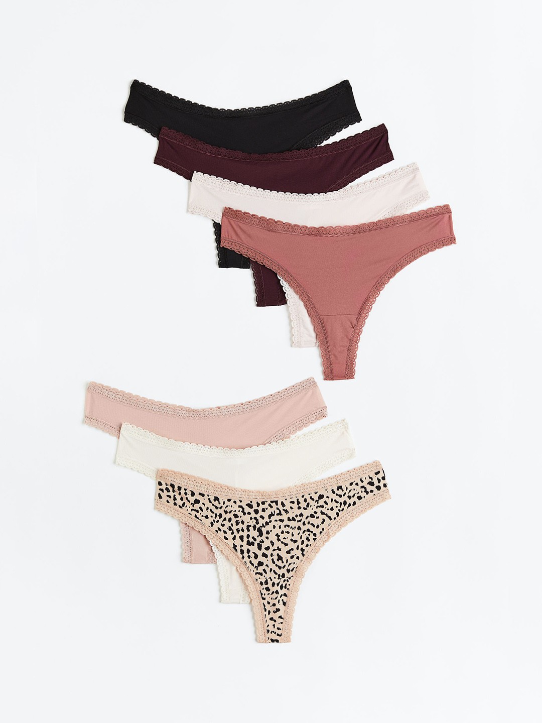 

H&M Women 7-Pack Jersey Brazilian Briefs 1096331002, Multi