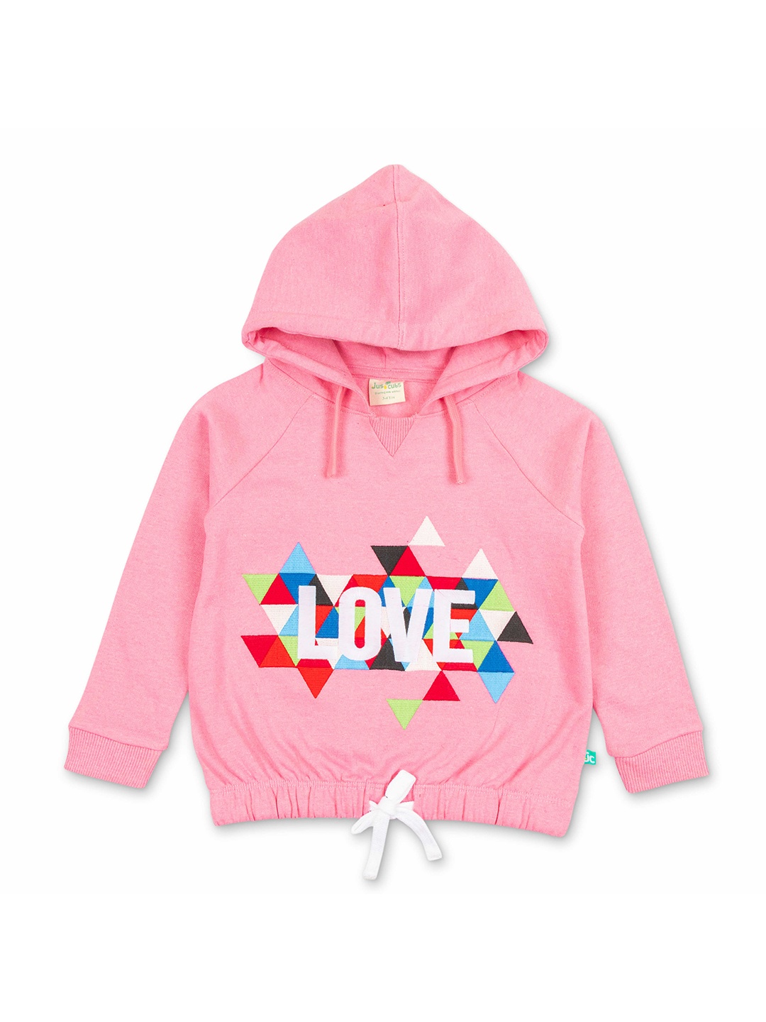 

JusCubs Girls Printed Hooded Sweatshirt, Pink