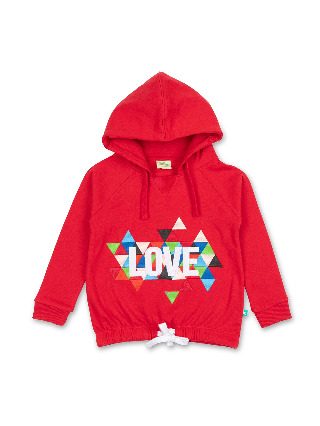 

JusCubs Girls Printed Cotton Sweatshirt, Red
