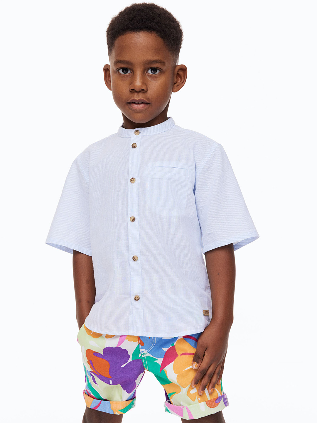 

H&M Boys Cotton Poplin Shorts, Multi