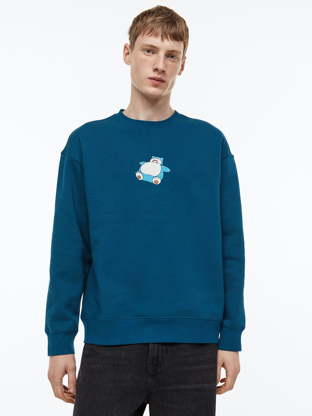 

H&M Men Relaxed Fit Sweatshirt, Navy blue