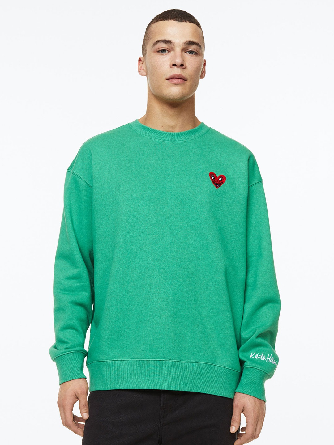 

H&M Men Relaxed Fit Sweatshirt, Green