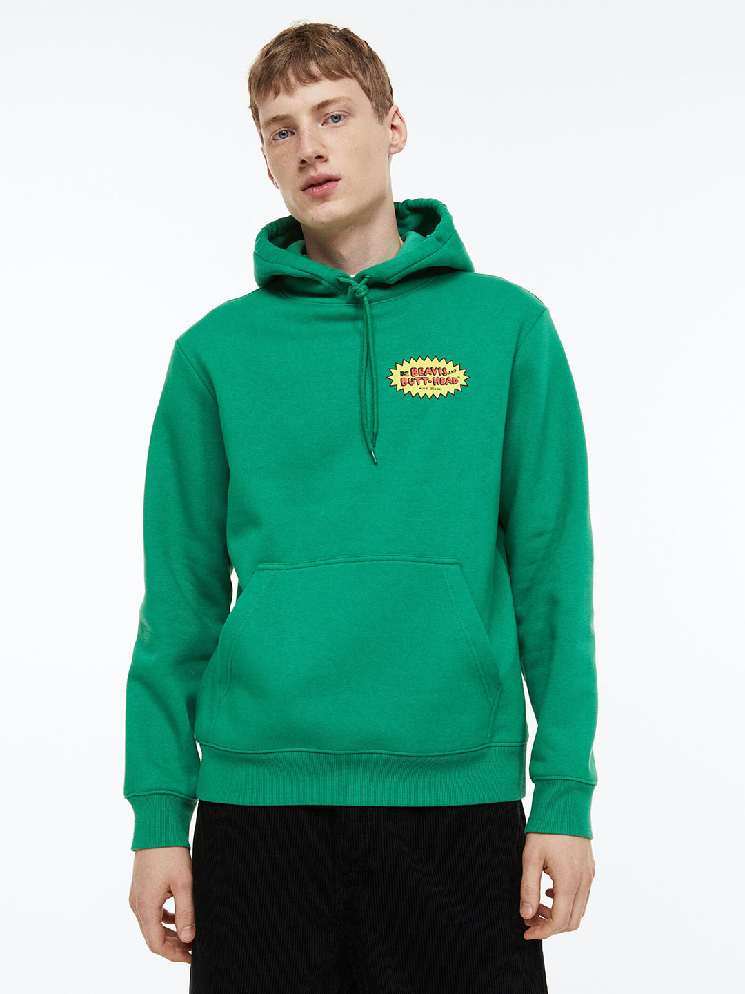 

H&M Men Regular Fit Hoodie, Green