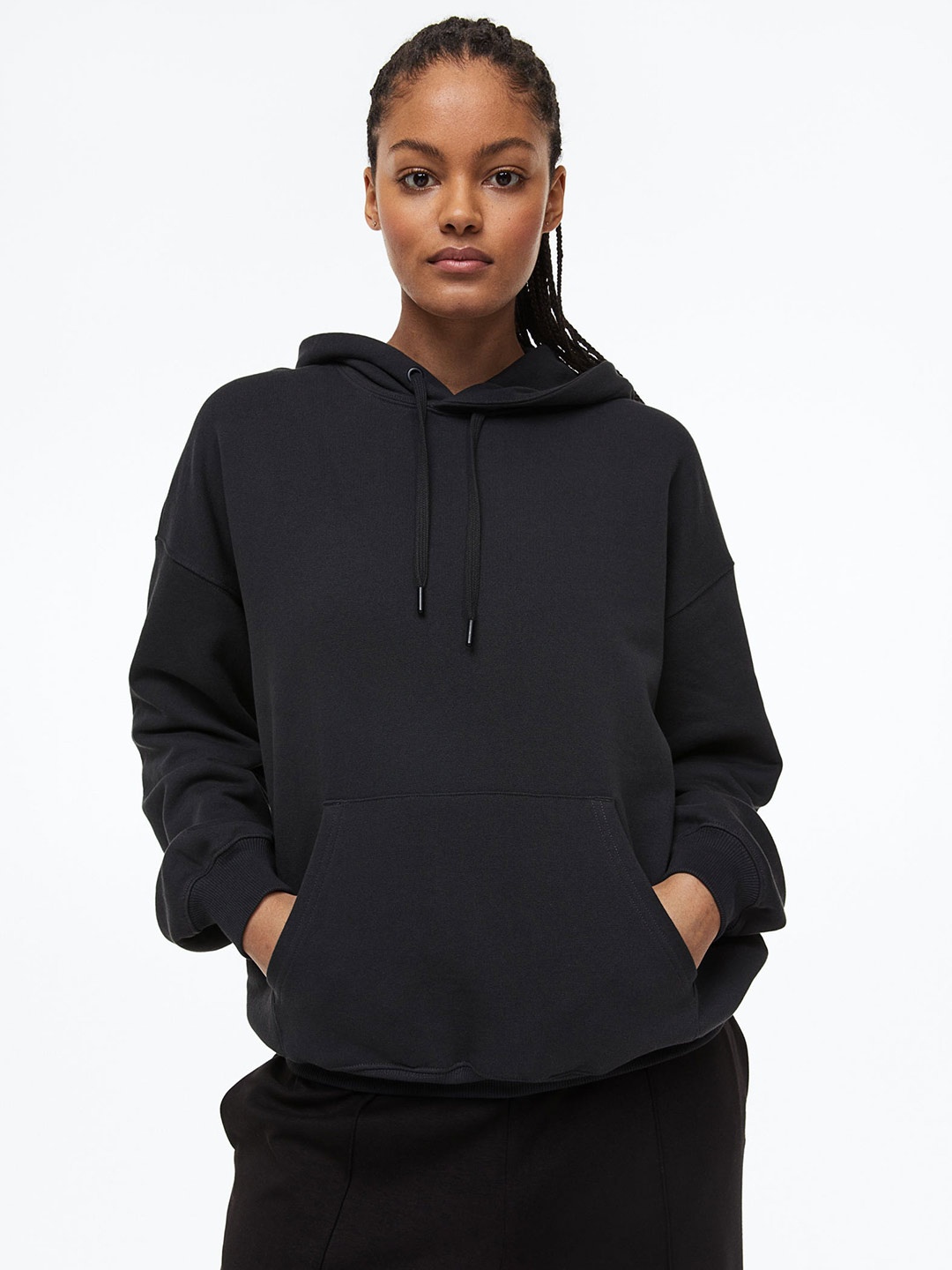 

H&M Women Sports Hoodie in DryMove, Charcoal