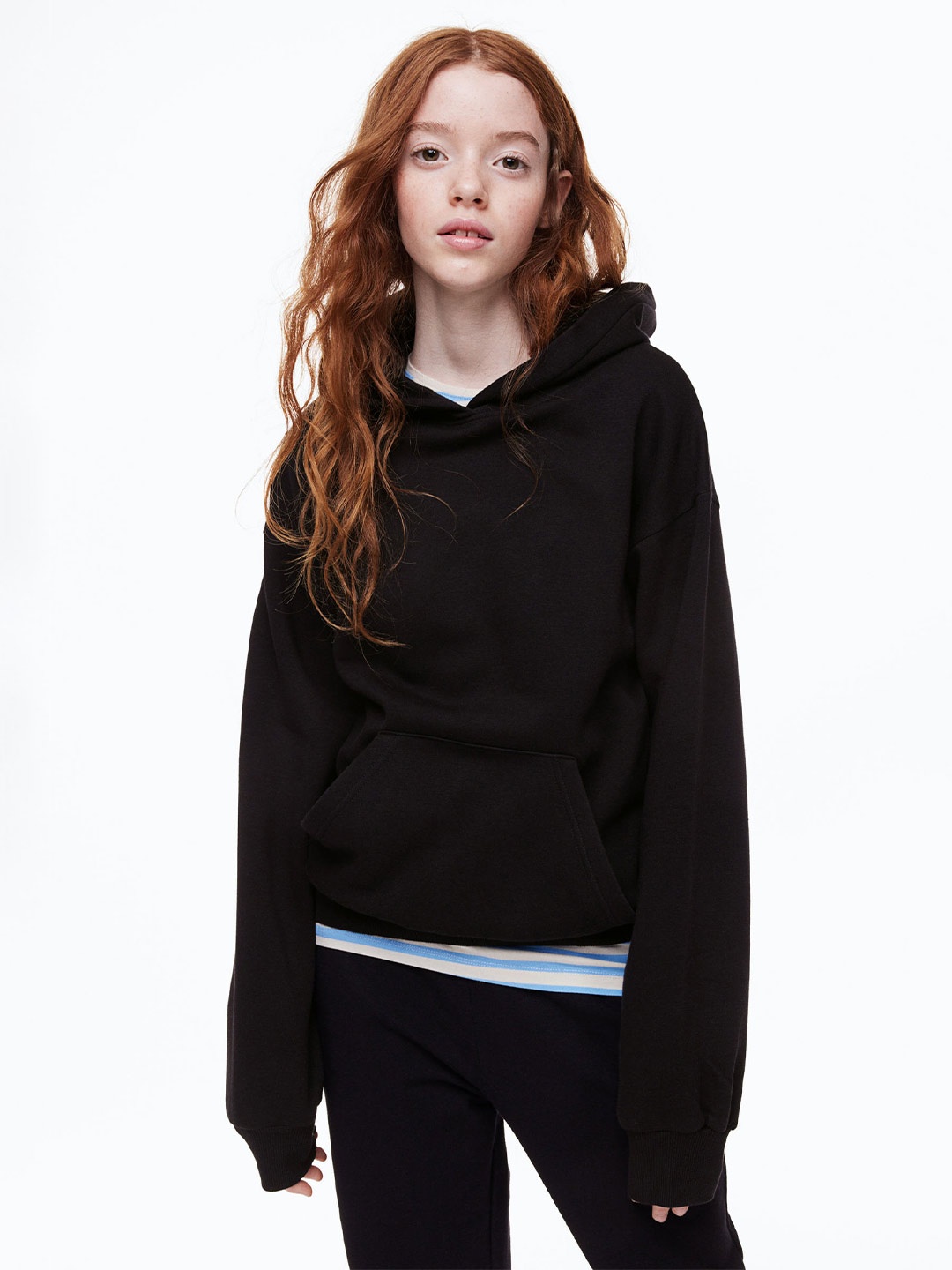 

H&M Girls Oversized Hoodie, Black
